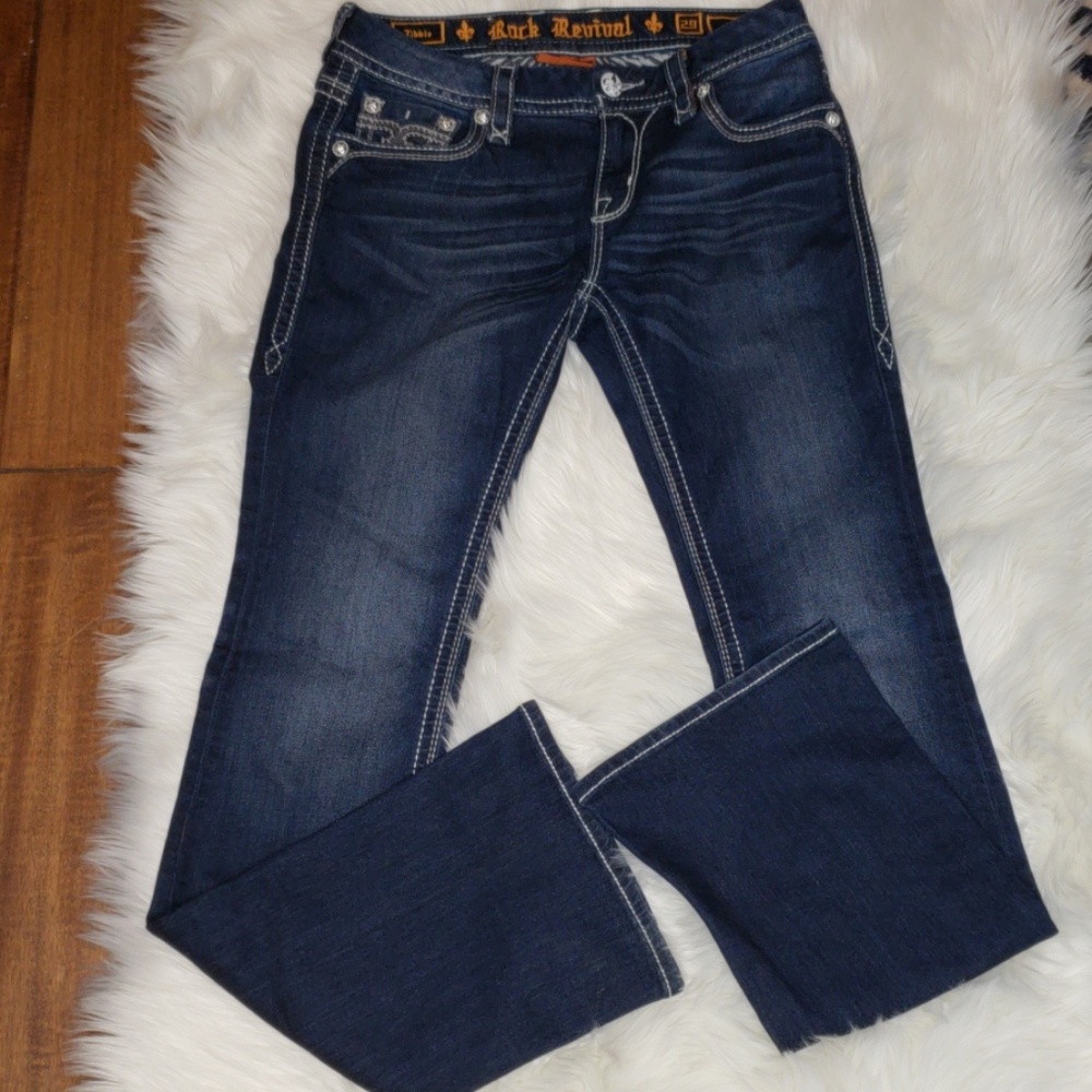 EUC Rock Revival "Libbie" Dark wash Bootcut Jeans